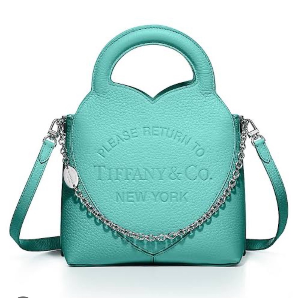 NWOT Tiffany & Co. Teal Small Crossbody Bag with Chain